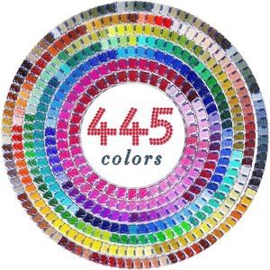 5D Diamond Painting Beads, 445000 Pieces 445 Colors Round Drills Diamond Art